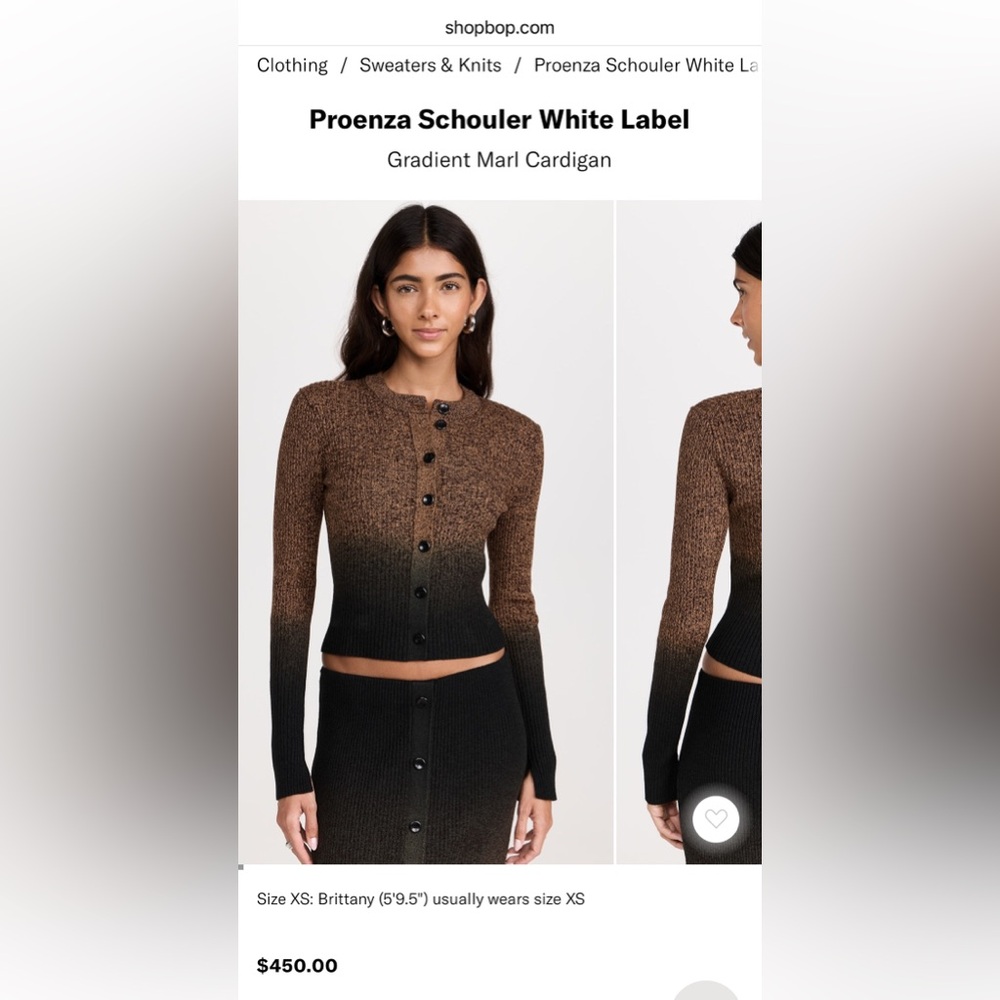 a Proenza Schouler White Label Gradient Marl Cardigan